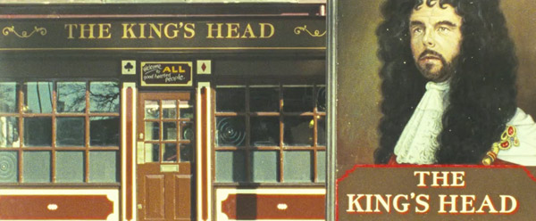 Simon Pegg es la imagen en The King's Head