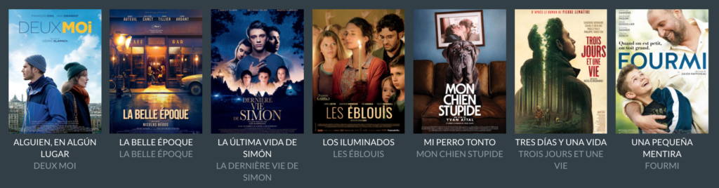 Catálogo del 24 Tour de Cine Francés en su edición del 2020.