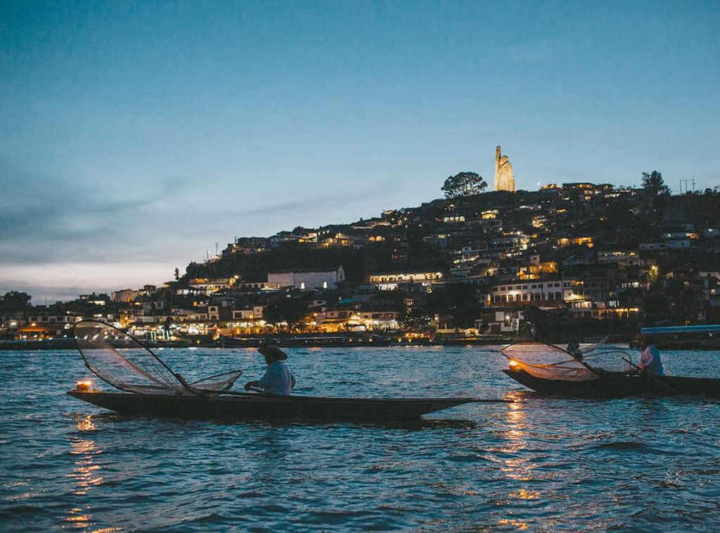 La isla de Janitzio en el lago de Pátzcuaro