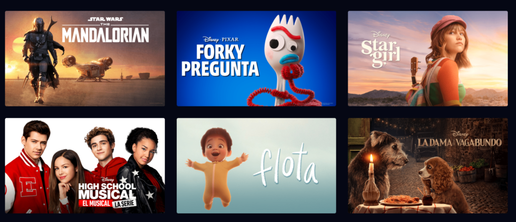 El contenido de Disney+