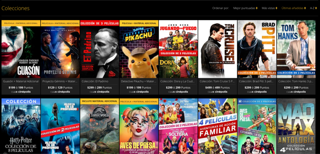 Colecciones que ofrece la plataforma de streaming Cinépolis Klic