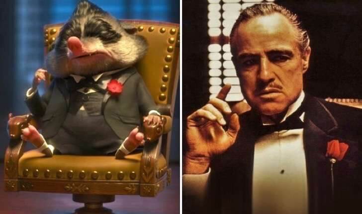 El Padrino siendo parodiado en Zootopia