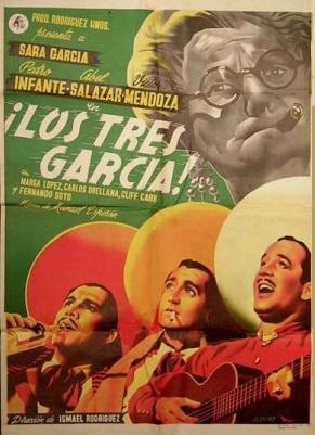 Póster de promoción de Los tres García