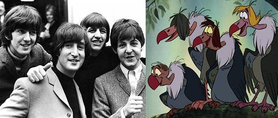 Dato curioso de los Buitres de Mowgli y los Beatles.
