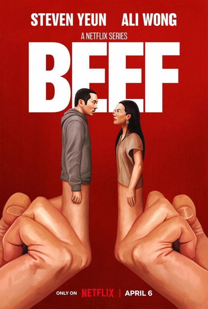 Poster promocional para la serie Bronca (Beef). Vía Netflix
