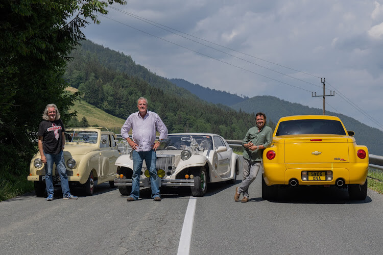 Siguiendo la personalidad de cada presentador, estos son los autos elegidos para el road trip.