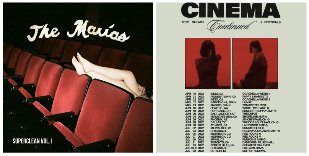 Portadas del álbum CINEMA de The Marias